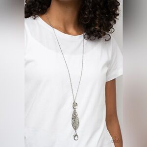 Artisan Abode - Silver Lanyard - Paparazzi Accessories